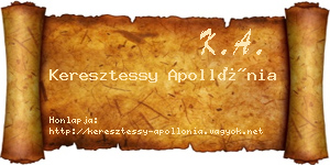 Keresztessy Apollónia névjegykártya